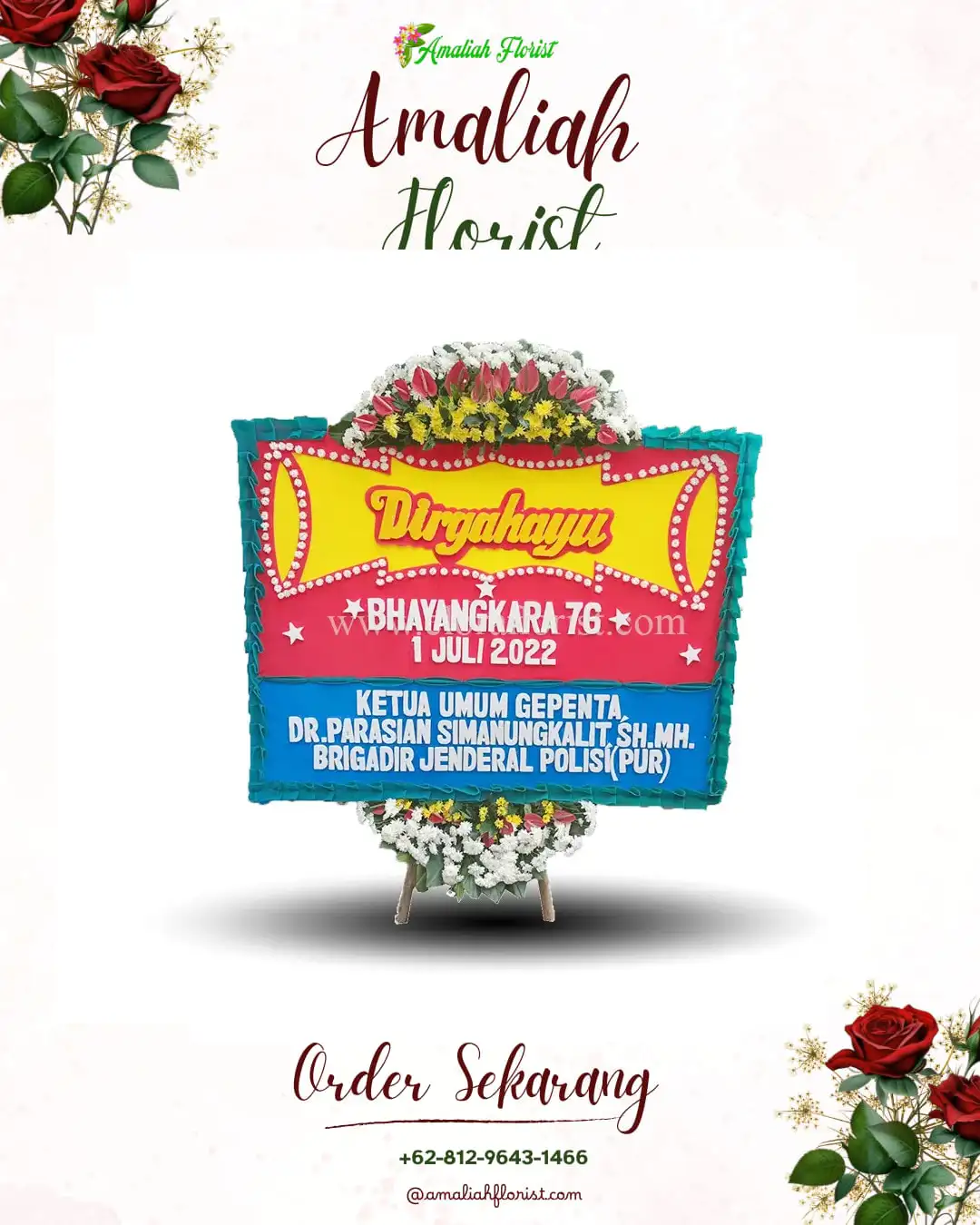 Papan Bunga HUT Ulang Tahun Sukoharjo